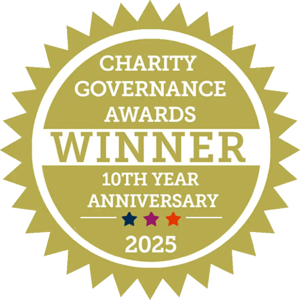 A Charity Governance Award Winner 2025 graphic.