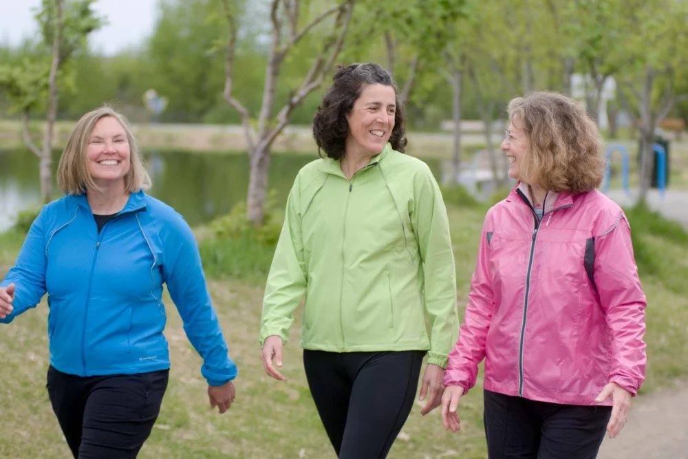 An AI photo of women out exercising.